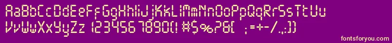 Electronicac Font – Yellow Fonts on Purple Background