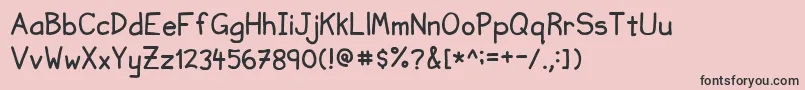NvscriptUc Font – Black Fonts on Pink Background