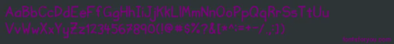 フォントNvscriptUc – 黒い背景に紫のフォント