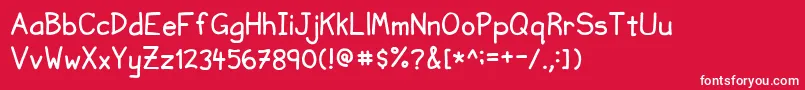 NvscriptUc Font – White Fonts on Red Background