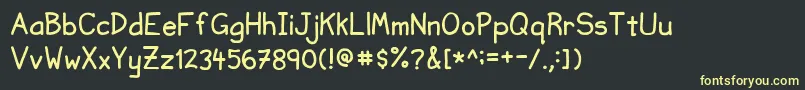 NvscriptUc Font – Yellow Fonts on Black Background