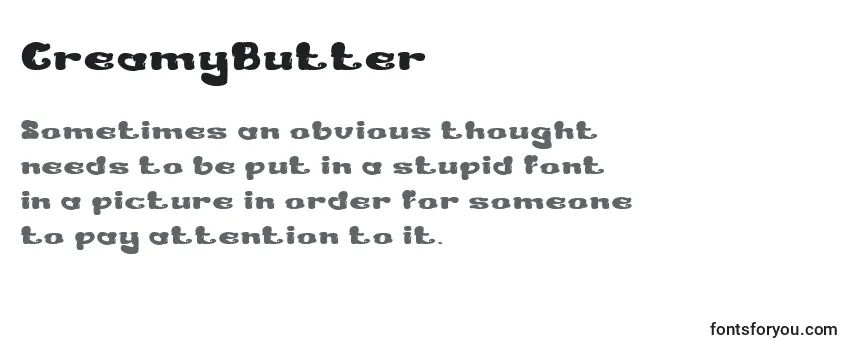 Review of the CreamyButter Font