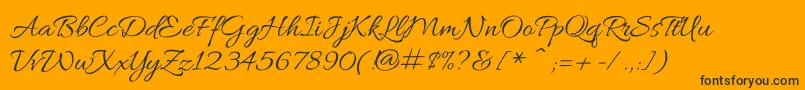 AlluraRegular-Schriftart – Schwarze Schriften auf orangefarbenem Hintergrund