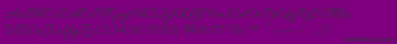 AlluraRegular Font – Black Fonts on Purple Background