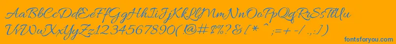 AlluraRegular Font – Blue Fonts on Orange Background