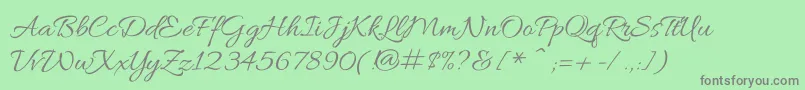 AlluraRegular Font – Gray Fonts on Green Background