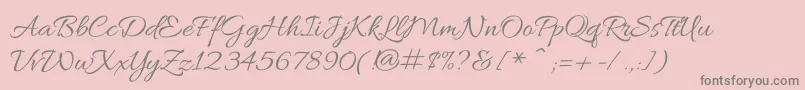 AlluraRegular-Schriftart – Graue Schriften auf rosa Hintergrund