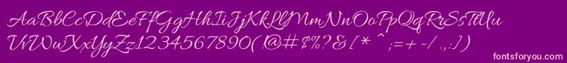 AlluraRegular Font – Pink Fonts on Purple Background