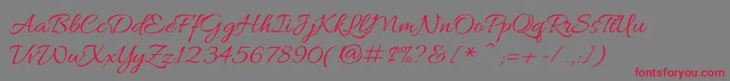 Шрифт AlluraRegular – красные шрифты на сером фоне
