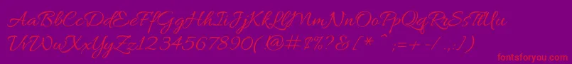 AlluraRegular Font – Red Fonts on Purple Background