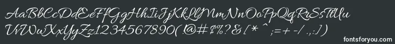 AlluraRegular Font – White Fonts on Black Background