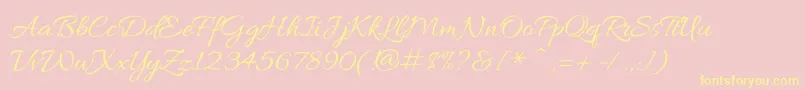 AlluraRegular Font – Yellow Fonts on Pink Background