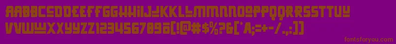 Hongkonghustlecond Font – Brown Fonts on Purple Background