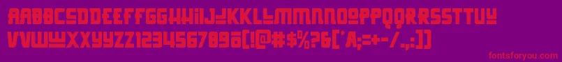 Hongkonghustlecond Font – Red Fonts on Purple Background