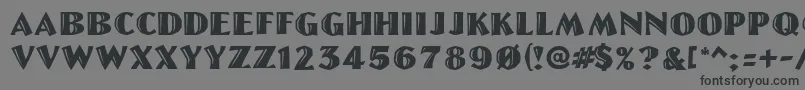 Linolettercut Font – Black Fonts on Gray Background