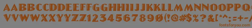 Linolettercut Font – Brown Fonts on Gray Background