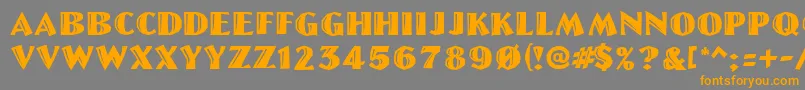 Linolettercut-fontti – oranssit fontit harmaalla taustalla