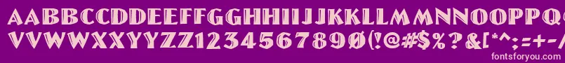 Linolettercut Font – Pink Fonts on Purple Background