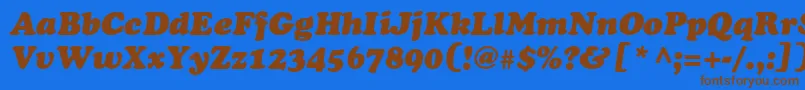 CooperblackstdItalic Font – Brown Fonts on Blue Background
