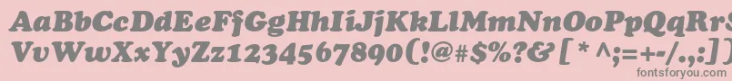 CooperblackstdItalic Font – Gray Fonts on Pink Background