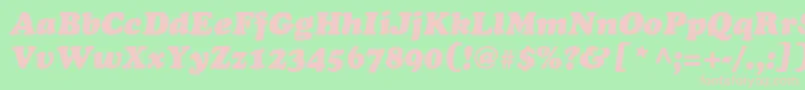 CooperblackstdItalic Font – Pink Fonts on Green Background