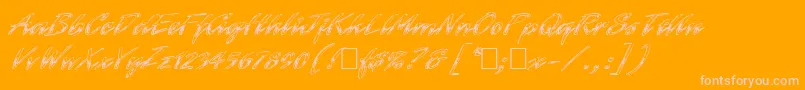 Шрифт Hrom – розовые шрифты на оранжевом фоне