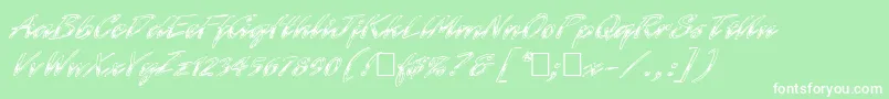 Шрифт Hrom – белые шрифты на зелёном фоне
