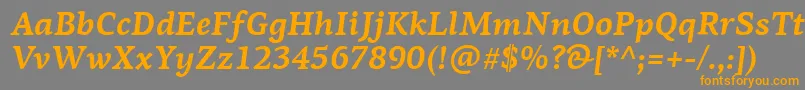 PfagoraserifproBolditalic Font – Orange Fonts on Gray Background