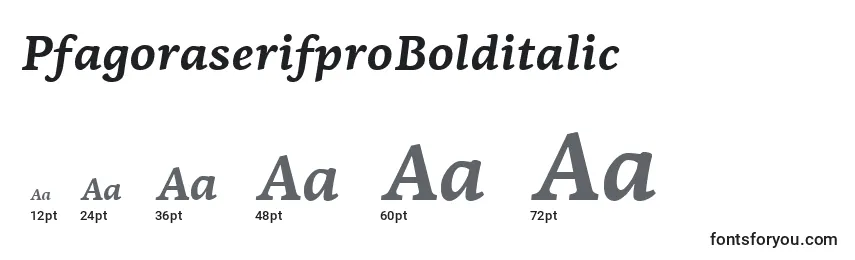 Размеры шрифта PfagoraserifproBolditalic
