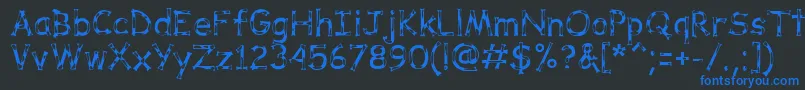 DalmataDreamRegular Font – Blue Fonts on Black Background