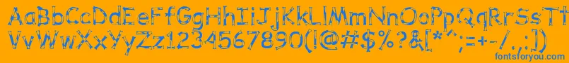 DalmataDreamRegular Font – Blue Fonts on Orange Background