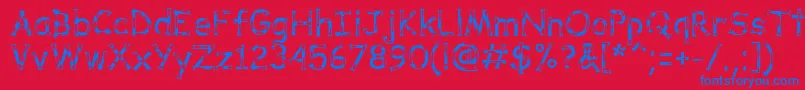 DalmataDreamRegular Font – Blue Fonts on Red Background