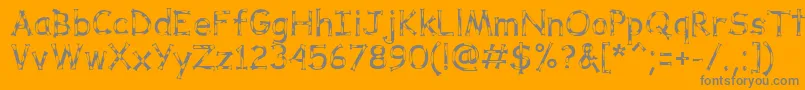 DalmataDreamRegular Font – Gray Fonts on Orange Background