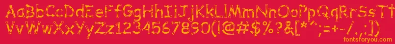 DalmataDreamRegular Font – Orange Fonts on Red Background