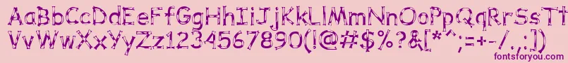 Police DalmataDreamRegular – polices violettes sur fond rose