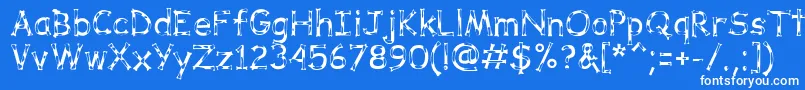 DalmataDreamRegular Font – White Fonts on Blue Background