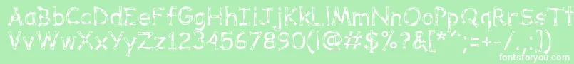 DalmataDreamRegular Font – White Fonts on Green Background