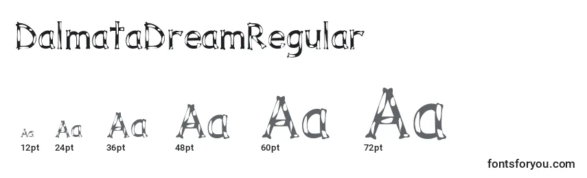 Größen der Schriftart DalmataDreamRegular