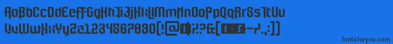 FortBrewith Font – Black Fonts on Blue Background
