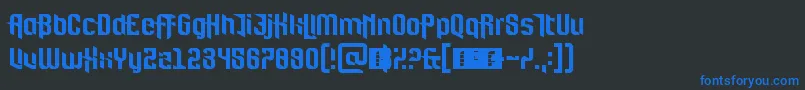 フォントFortBrewith – 黒い背景に青い文字