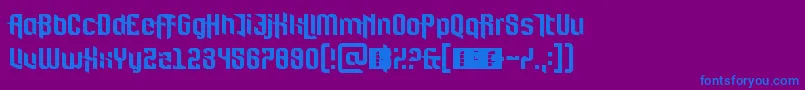 フォントFortBrewith – 紫色の背景に青い文字