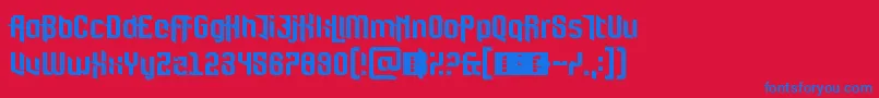 Шрифт FortBrewith – синие шрифты на красном фоне