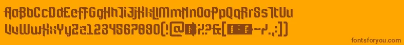 FortBrewith Font – Brown Fonts on Orange Background