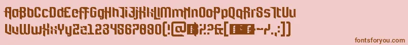 FortBrewith-fontti – ruskeat fontit vaaleanpunaisella taustalla