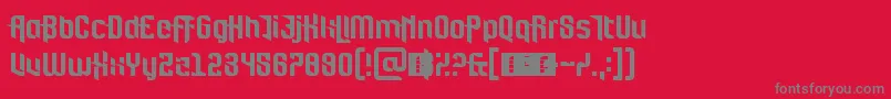 フォントFortBrewith – 赤い背景に灰色の文字