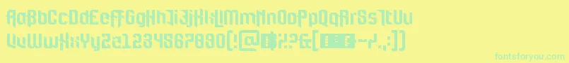 FortBrewith Font – Green Fonts on Yellow Background