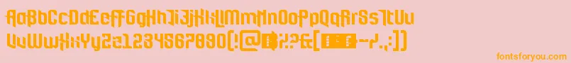 FortBrewith-fontti – oranssit fontit vaaleanpunaisella taustalla