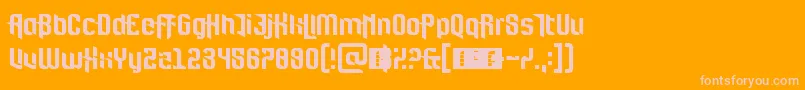 FortBrewith Font – Pink Fonts on Orange Background
