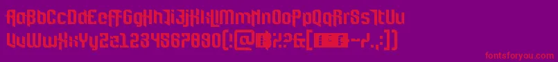 FortBrewith-Schriftart – Rote Schriften auf violettem Hintergrund