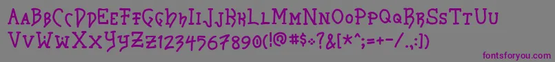 Шрифт Storkbill – фиолетовые шрифты на сером фоне